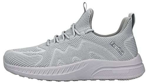 Detalle de Feethit Scarpe Uomo Running Sportive Corsa Palestra Tennis Sneaker Grigio 42