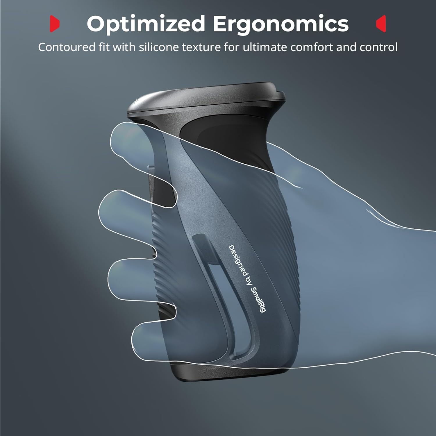 Detalle de SMALLRIG Seitengriff mit Druckknopf und NATO-Klemme – 360° drehbar für Linke & Rechte Hand, mit rutschfestem Silikon