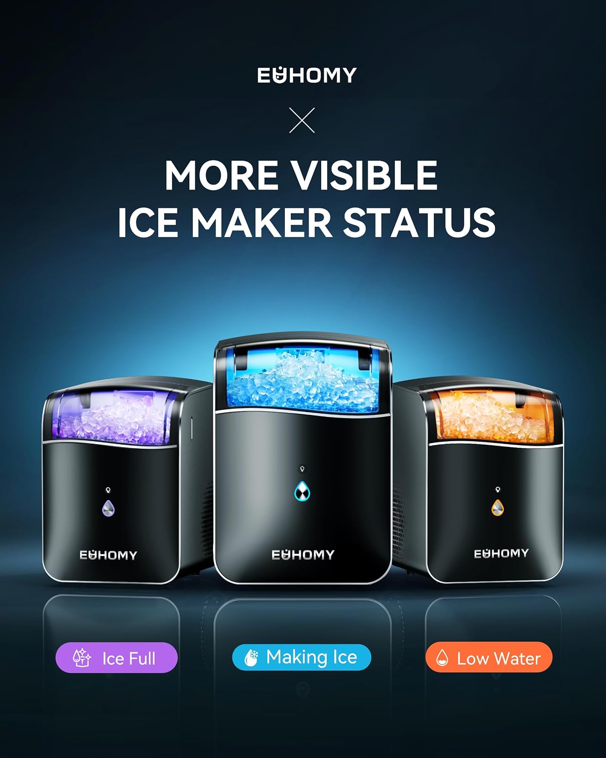 Thumbnail 6 de EUHOMY Nugget Ice Maker 40 lb