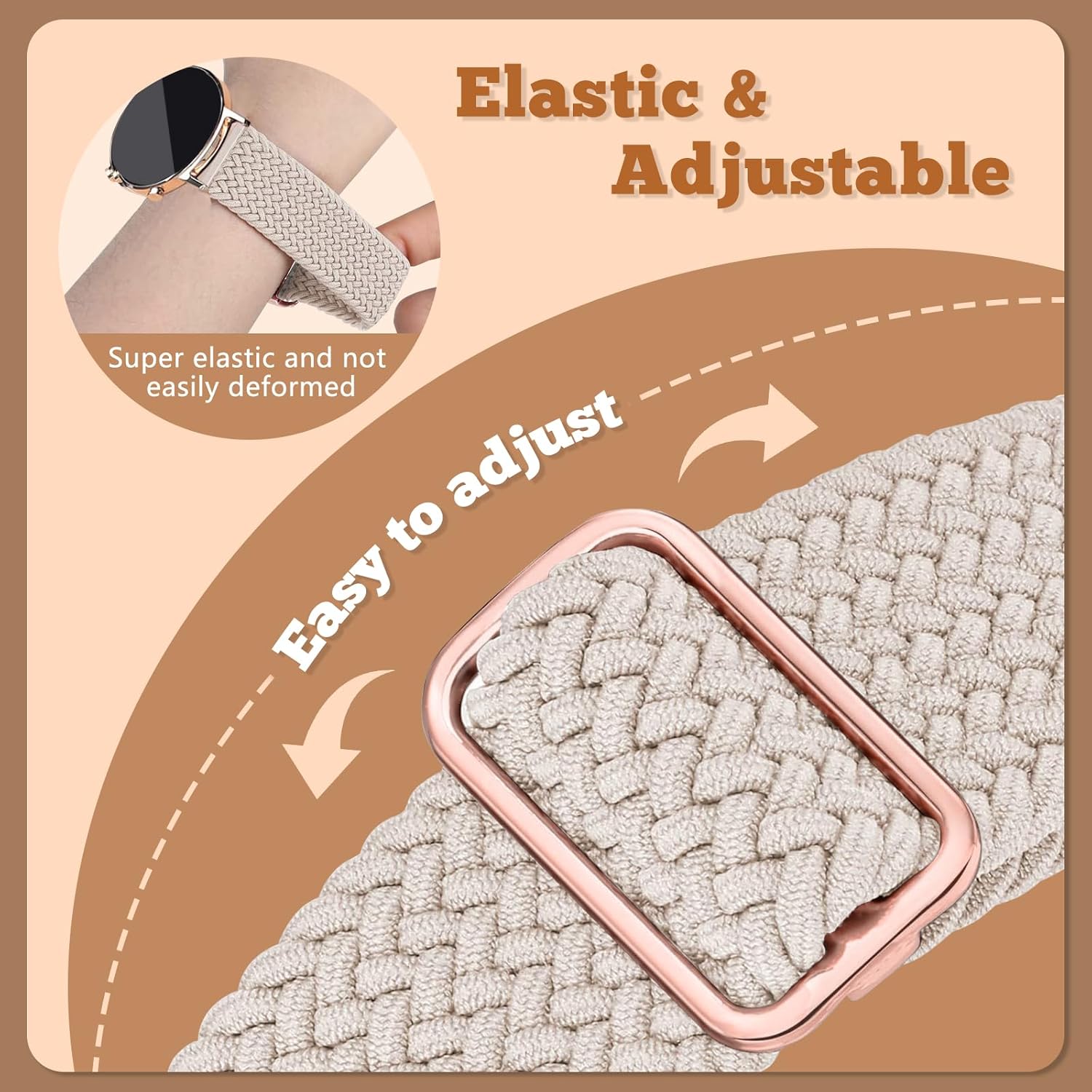 Thumbnail 4 de MaEiol 22 mm Nylon-Armband geflochten für Huawei Watch (GT 6/5/4 u. a.) & Garmin Venu/Forerunner