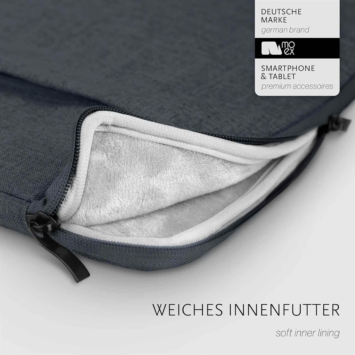 Thumbnail 2 de moex Dash Case DC-2338-DU-BLAU beschermhoes voor Galaxy Tab S10 Plus met rits