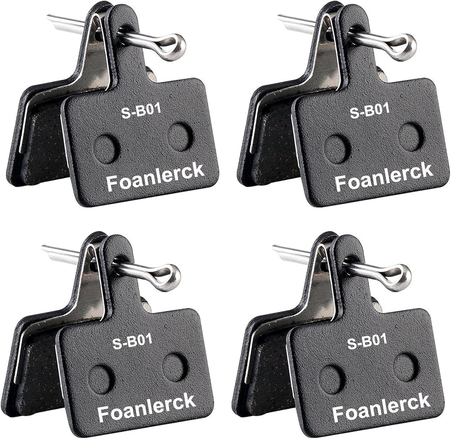 Detalle de Foanlerck 4 Paar Bremsbeläge für Fahrrad – Resin/Semi-Metallic für Shimano B01S/B03S/B05S und diverse Shimano-Modelle
