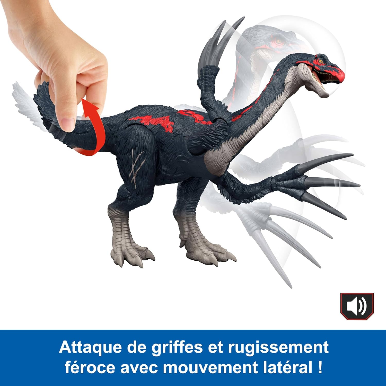 Thumbnail 3 de Jurassic World Therizinosaurus Slash ’N Roar (attaque sonore) — jeu numérique avec fonction d’attaque