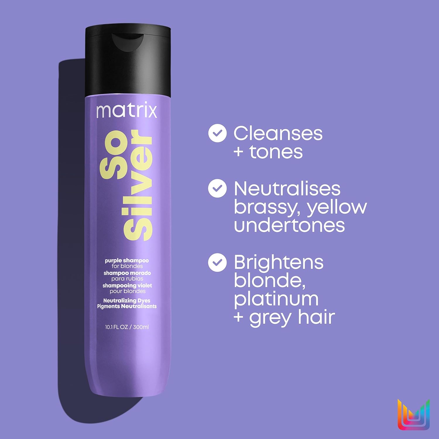 Detalle de Matrix So Silver Total Results shampoo for blondes, greys and silvers