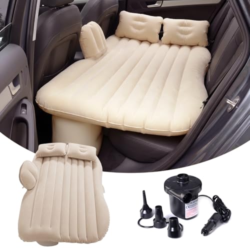 Detalle de Hoapin Auto Matratze SUV – Aufblasbare 135 x 82 x 40 cm mit Luftpumpe, 2-in-1 Schlafmatratze/Schlafsofa