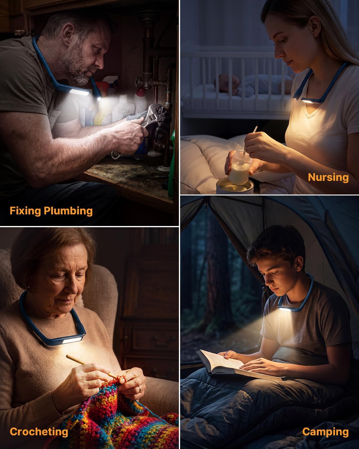 Thumbnail 4 de EastPin GH-9 Neck Reading Light with Dual Lamps and Adjustable Brightness