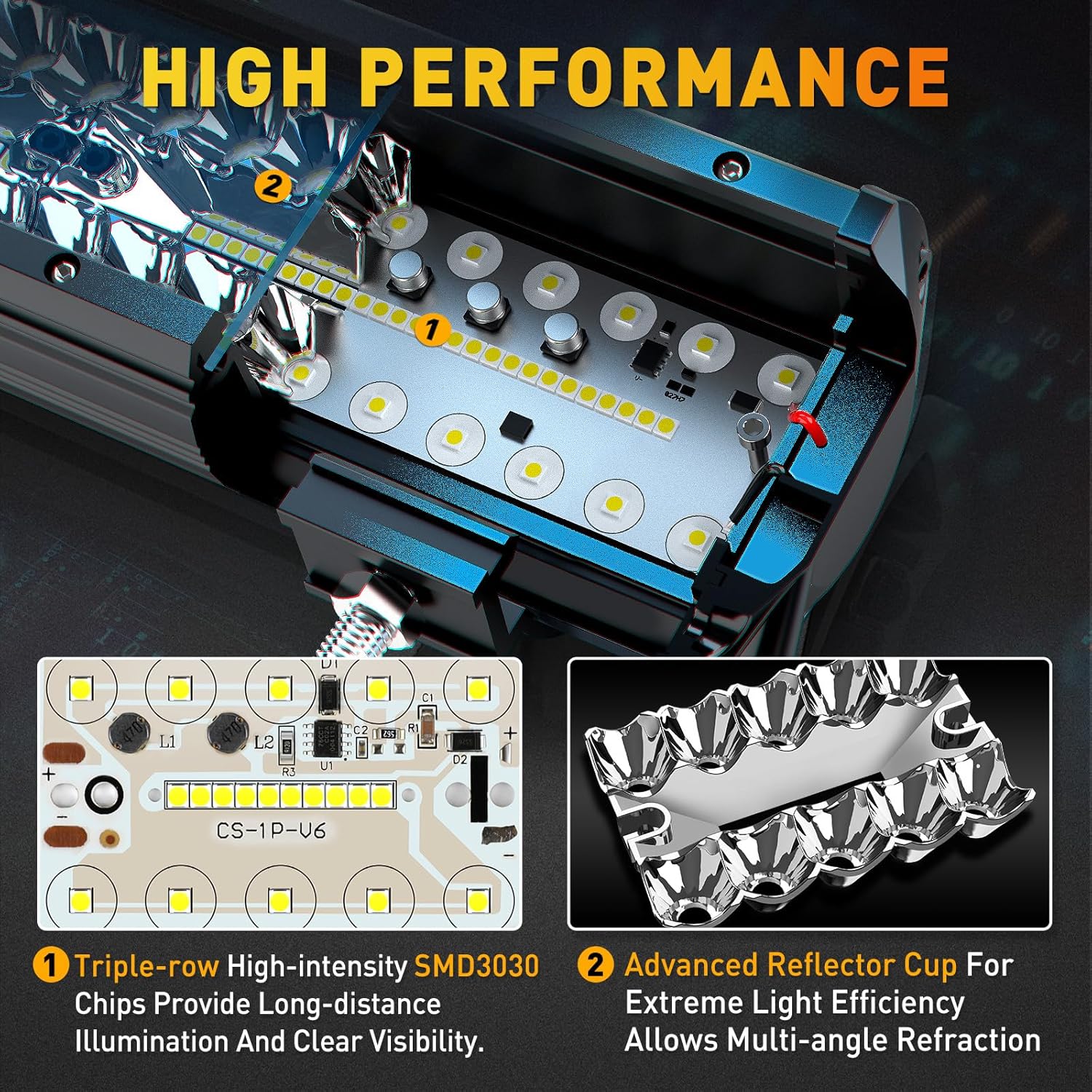 Thumbnail 1 de NAOEVO 12Inch LED Light Bar 420W