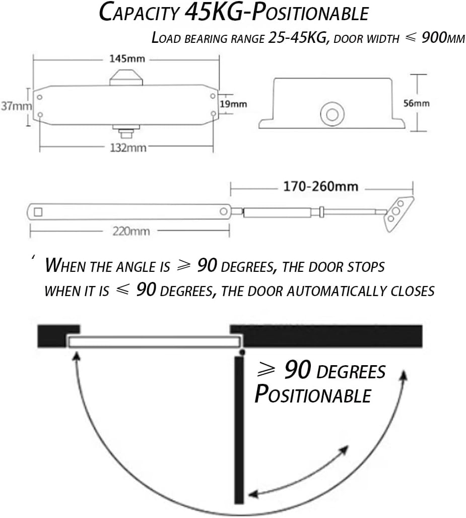 Thumbnail 5 de Hydraulic door closer, 45 kg capacity
