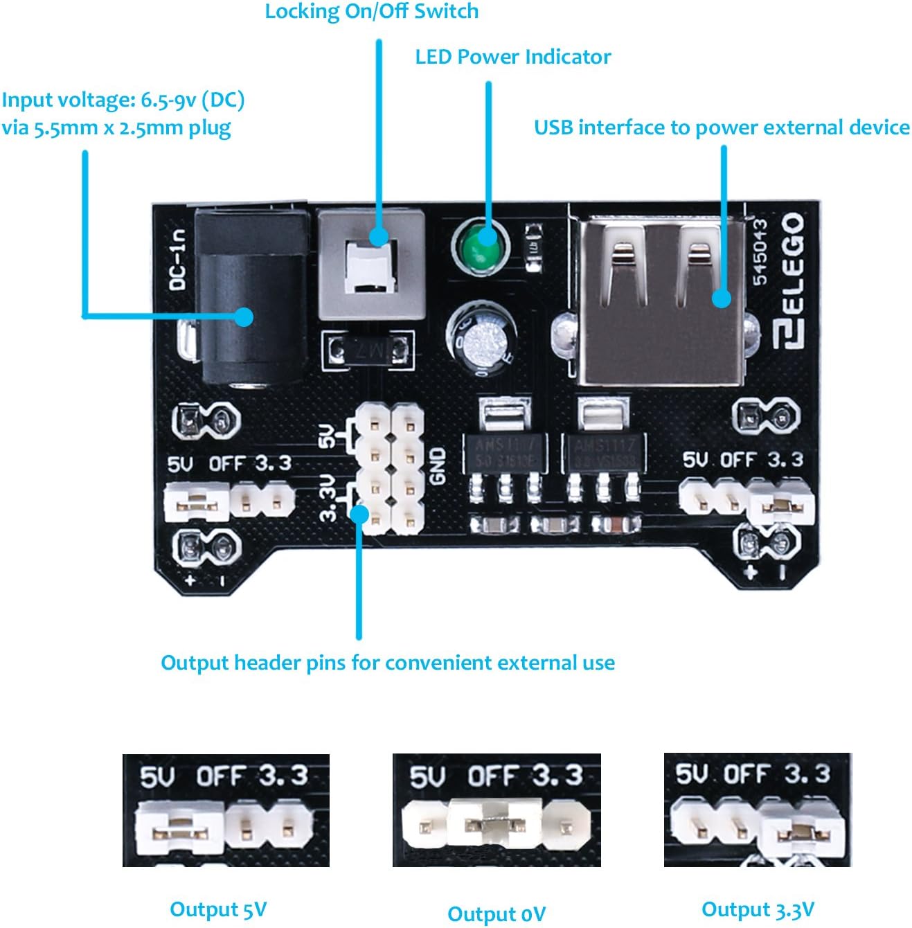 Thumbnail 2 de ELEGOO Elektronik-Lernset für Arduino mit über 300 Teilen (ohne Mikrocontroller-Board)