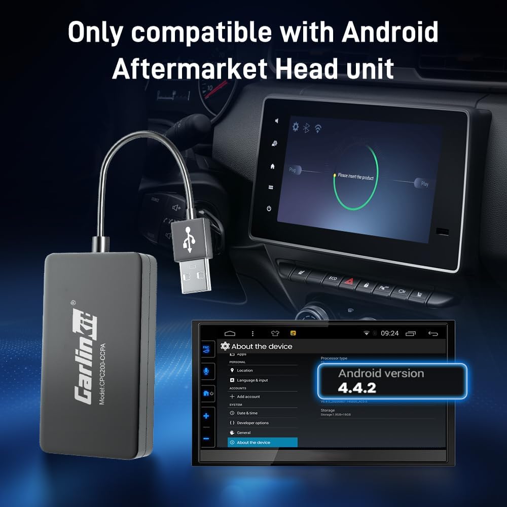 Detalle de CarlinKit Wireless CarPlay & Android Auto Adapter for Android Head Units
