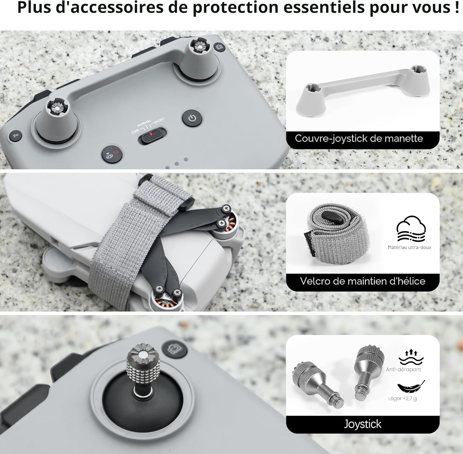 Detalle de FPVtosky Mini 4K Étui Rigide et Sac de Transport pour DJI Mini 4K / Mini 2 SE – Accessoires Inclus