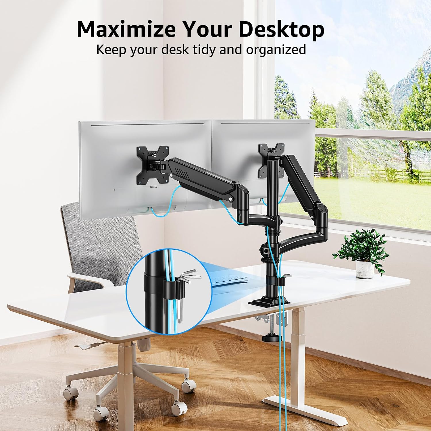 Thumbnail 6 de MOUNTUP EU6016B dual monitor arm 675mm height