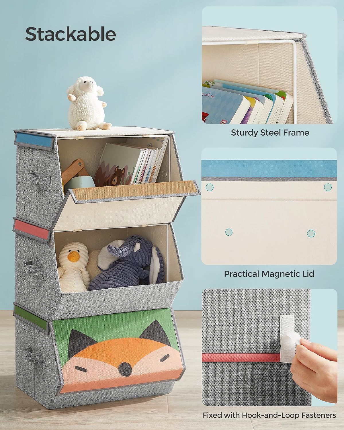 Detalle 2 de SONGMICS RFB760P03 toy storage set 3