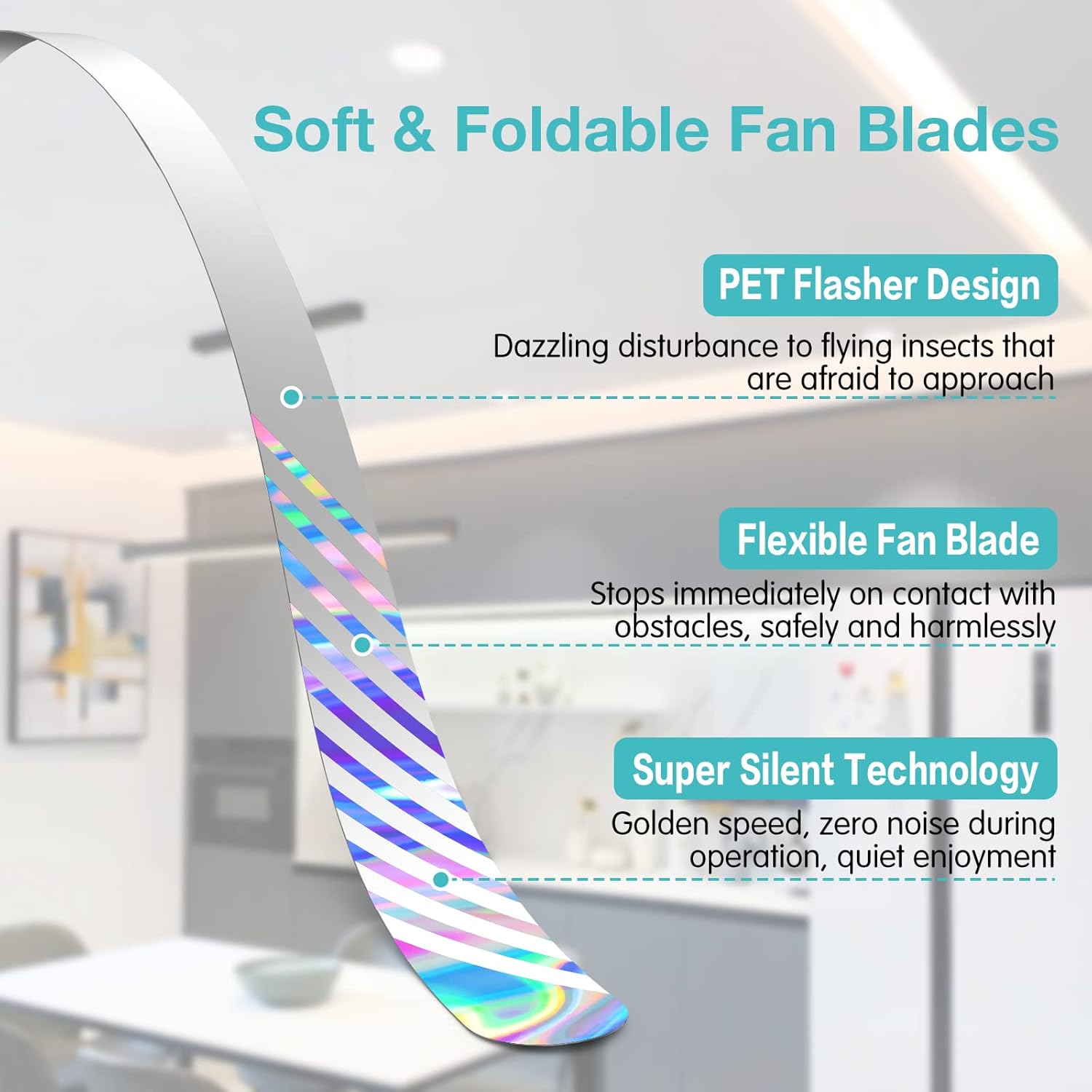 Thumbnail 4 de Neijiaer Fly Fans for Tables (3 Pack) – USB or Battery Powered portable fly repellent fans for picnics, BBQs and parties