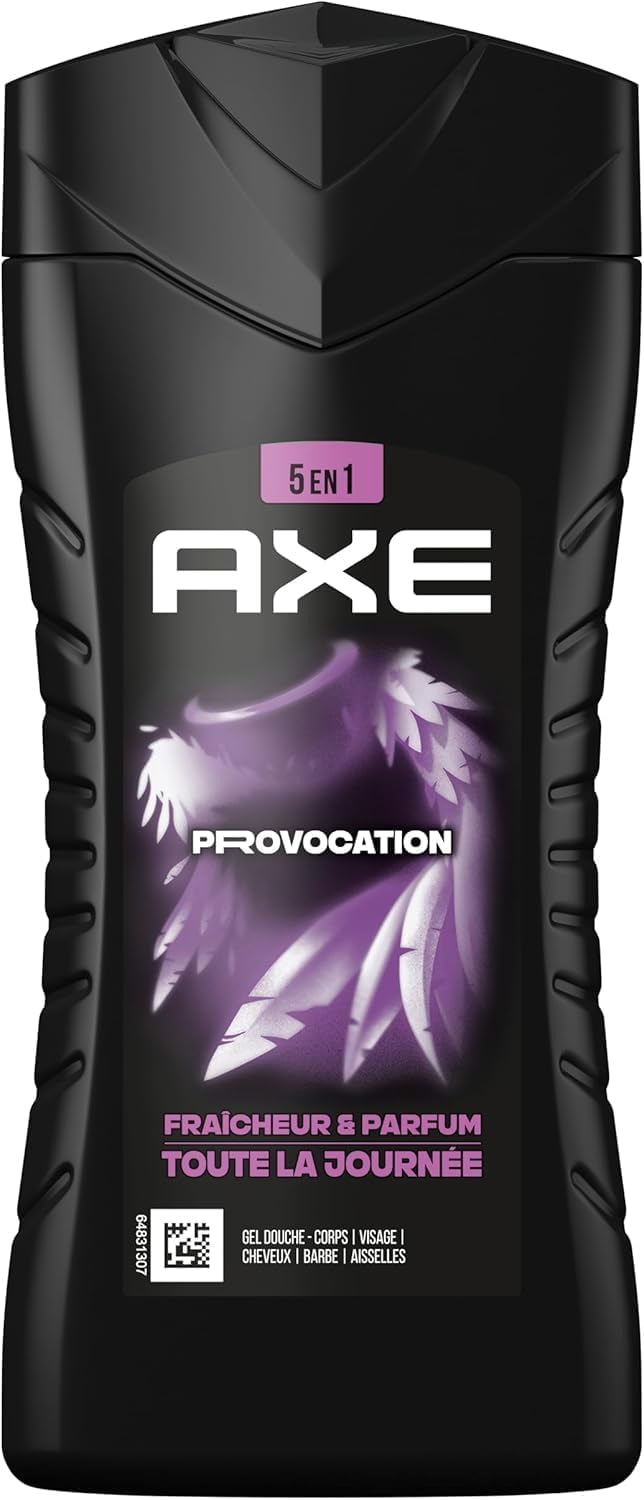 Thumbnail 1 de AXE Gel Douche Homme 5en1 Provocation – 24h Hydratant, coco & poivre noir - 250 ml