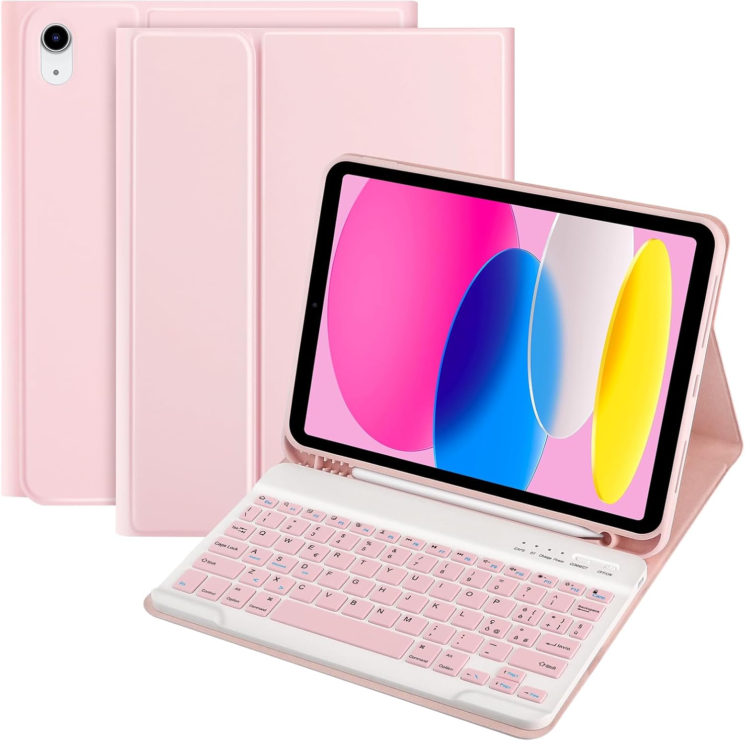 Detalle de TQQ Cover iPad 10ª Generazione con Tastiera: la custodia con keyboard rimovibile per iPad 11ª generazione (10.9/11 pollici) – italiano QWERTY