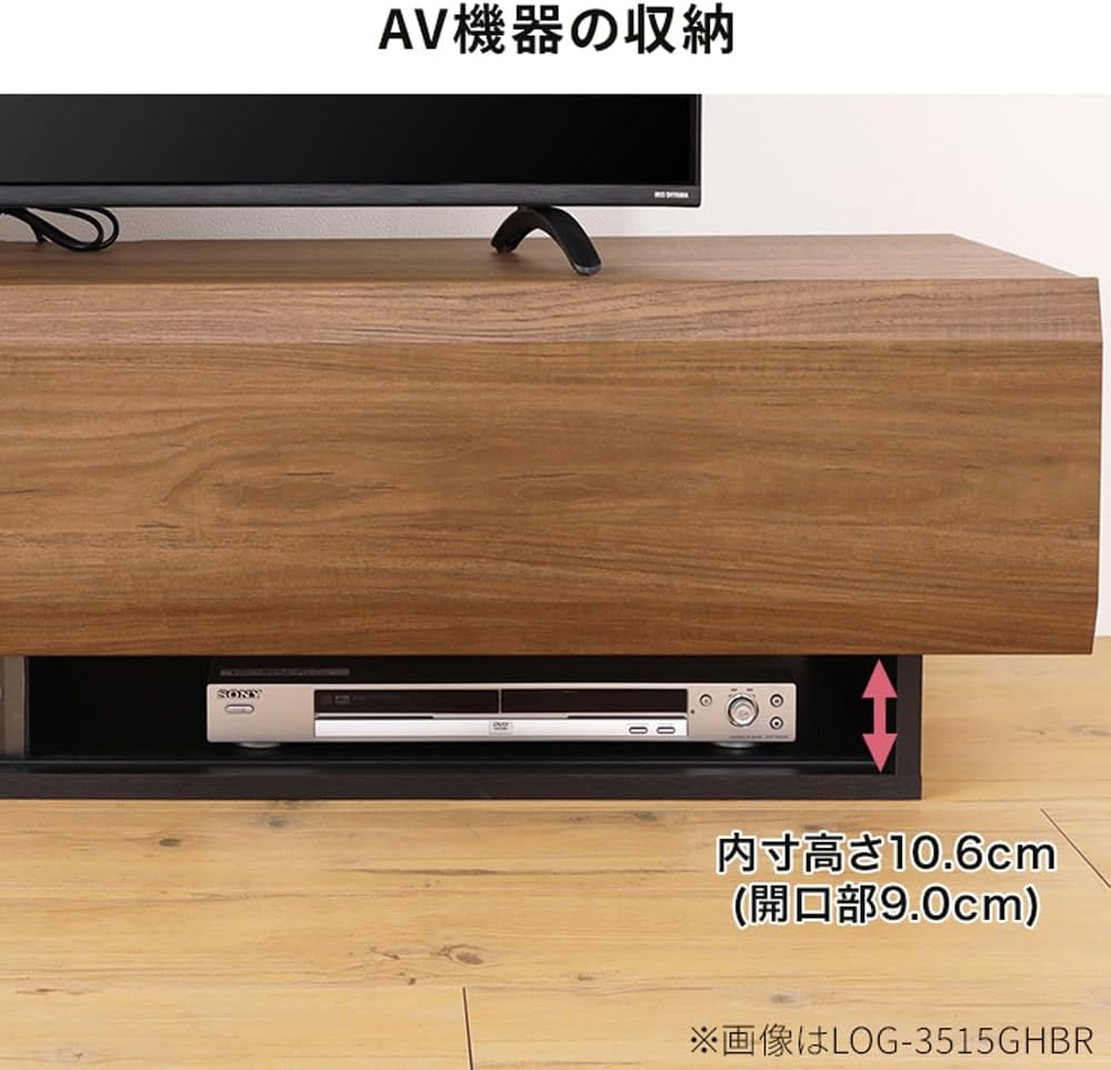 Thumbnail 6 de 白井産業 LOG-3518GH BR ログーノ テレビ台 幅180cm・配線収納付き・ダークブラウン木目調
