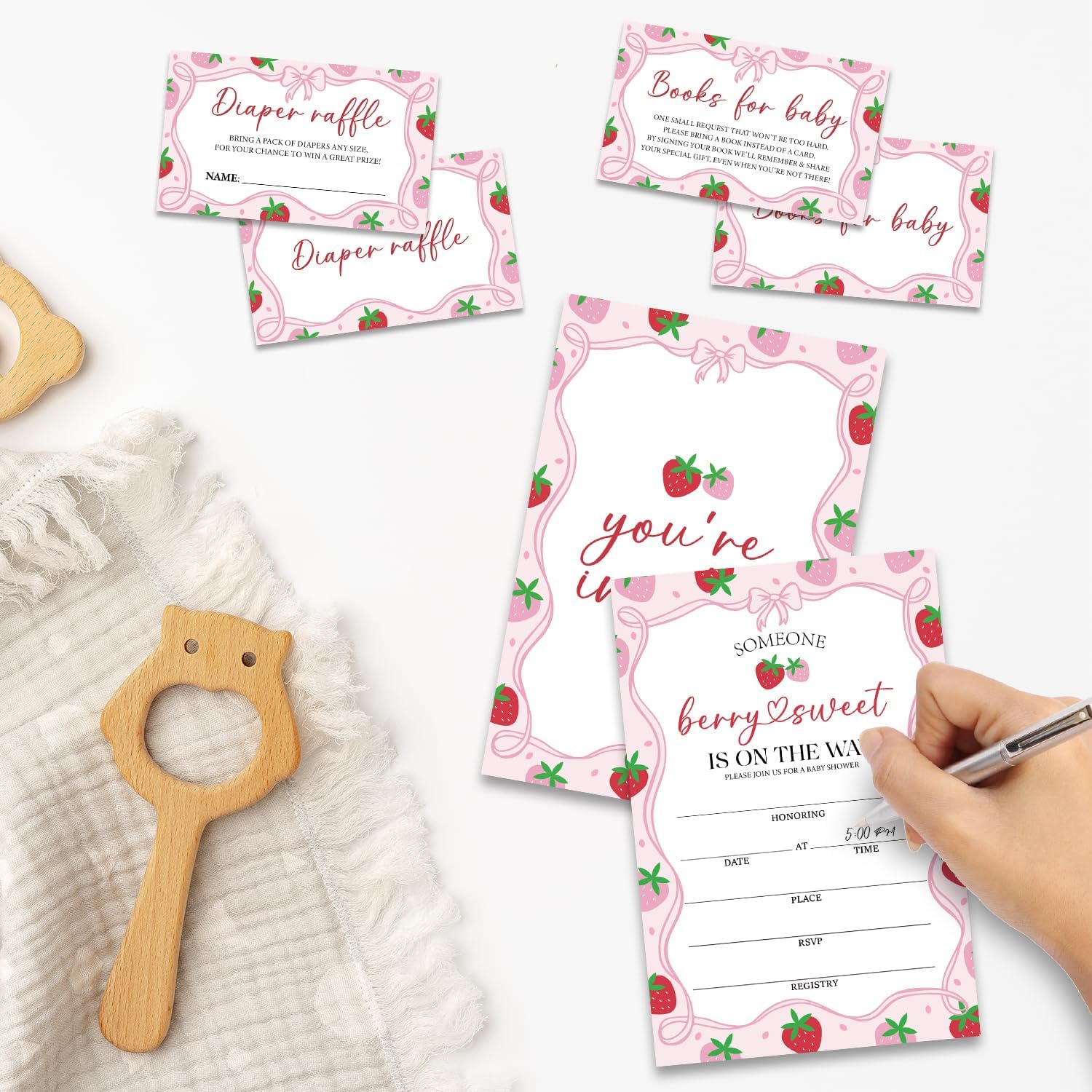 Detalle 2 de RLCNOT Baby Shower Invitation Set, Coated Paper