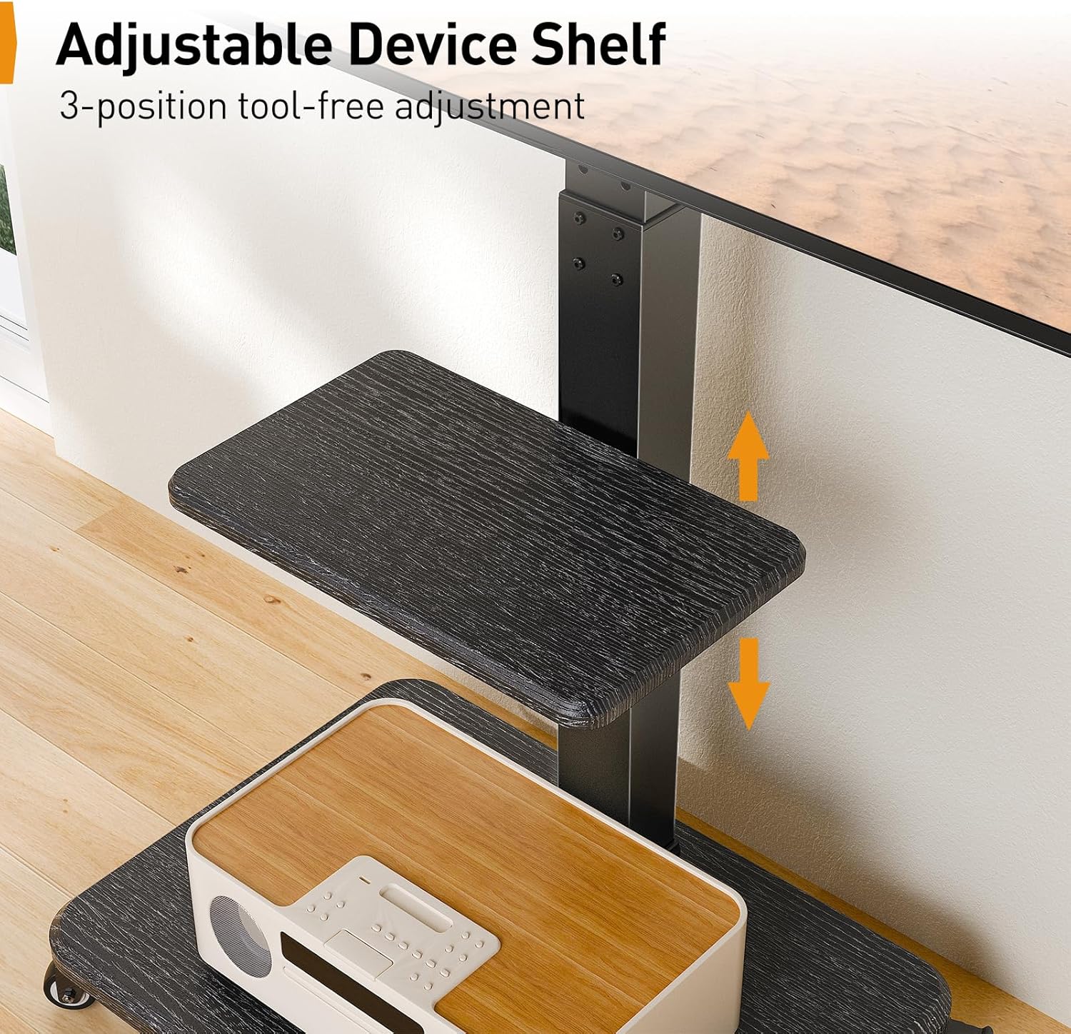 Thumbnail 6 de Perlegear PGTVMC27 mobile TV stand for 32–75"