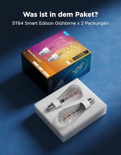 Thumbnail 8 de Govee Smart Edison Glühbirne E27, ST64 – 500 lm, RGBWW, 2er-Set