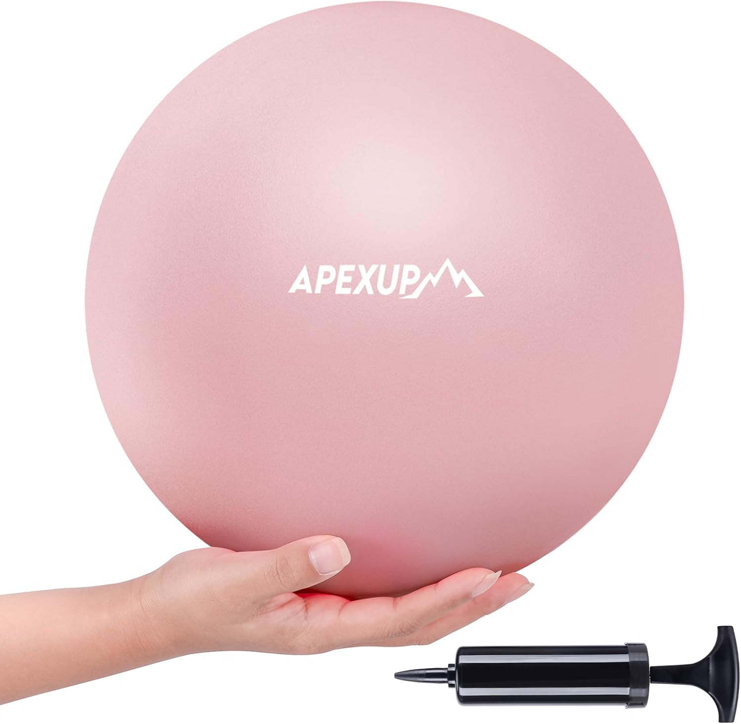 Detalle de APEXUP APEXUP-359 9-Inch Pilates Ball, Pink PVC for Core and Balance Workouts