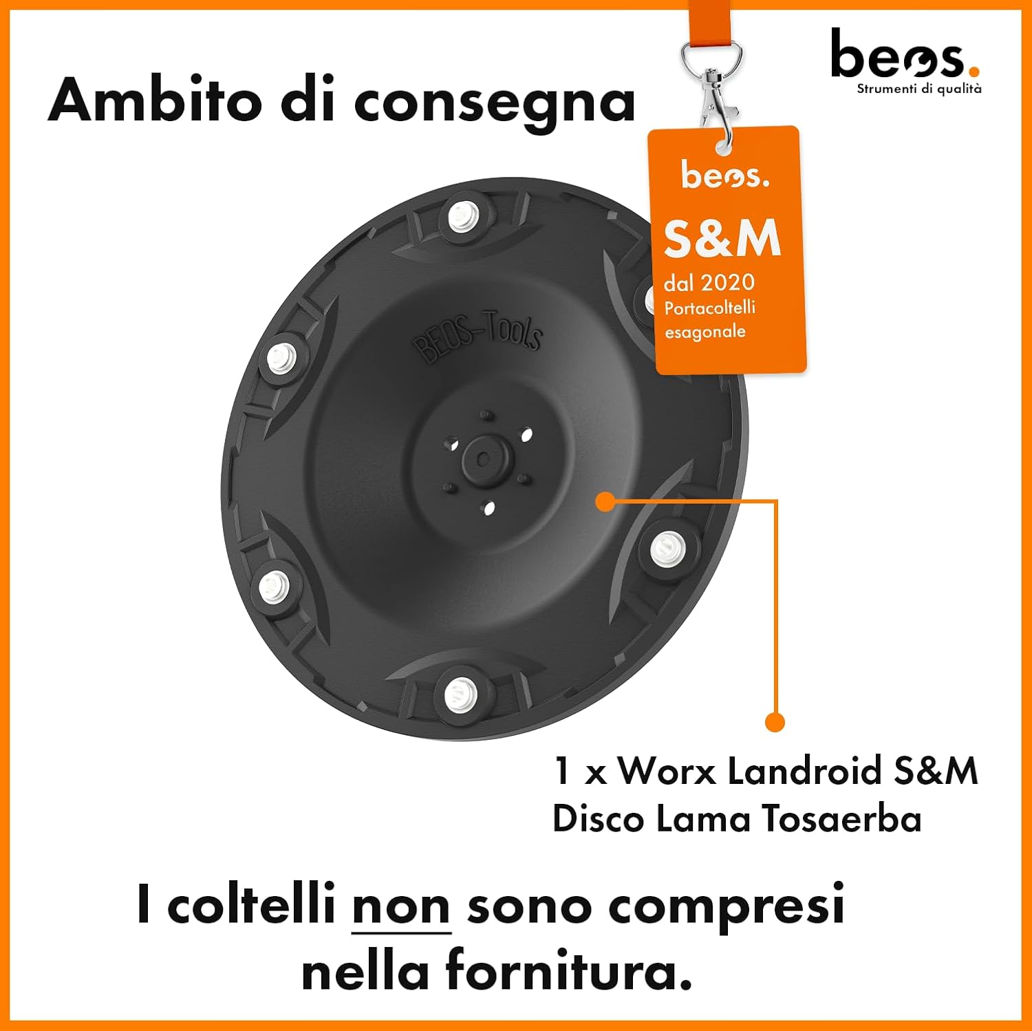 Thumbnail 1 de BEOS disco lama rinforzato per tosaerba robotizzato a 6 lame (compatibile con Worx Landroid S&M dal 2020 e Vision M600)