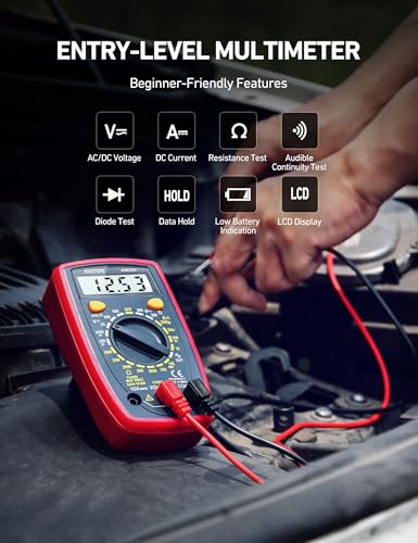 Detalle de AstroAI Digital Multimeter 2000 Counts with Backlit LCD – Practical DIY Tool for Home use