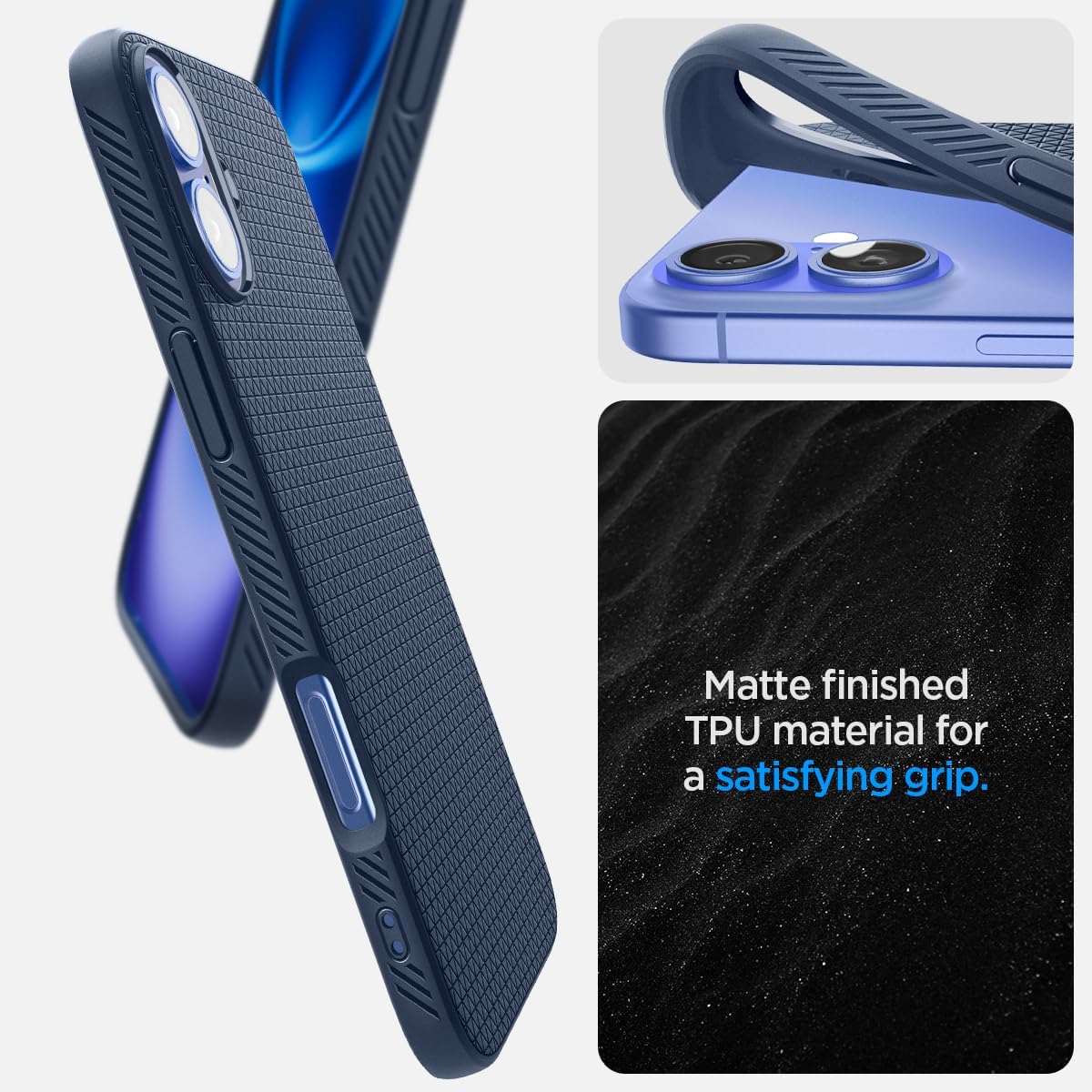 Thumbnail 3 de Spigen Liquid Air pour iPhone 16 6,1" — Bleu marin