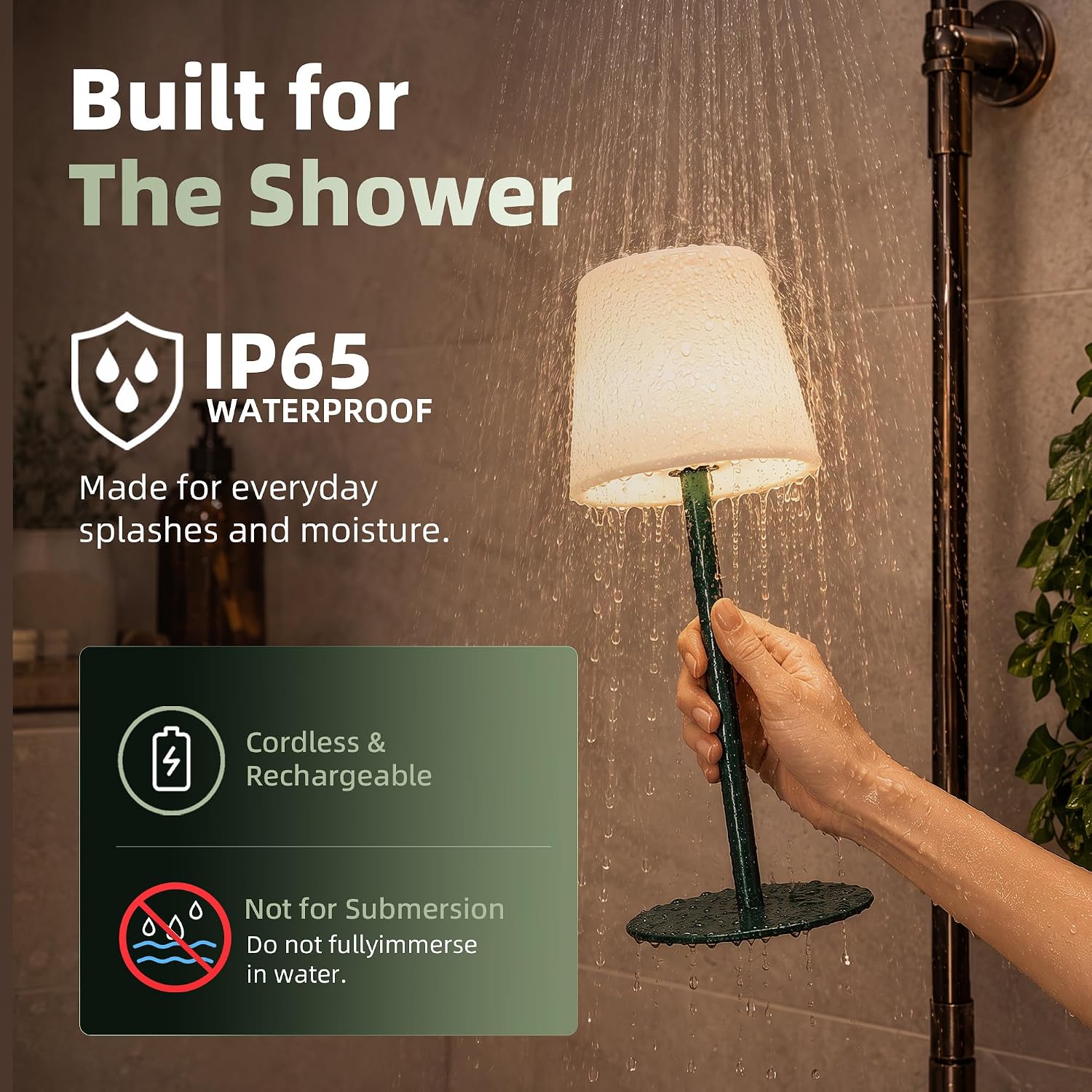 Detalle de EZVALO Shower Lamp, IP65