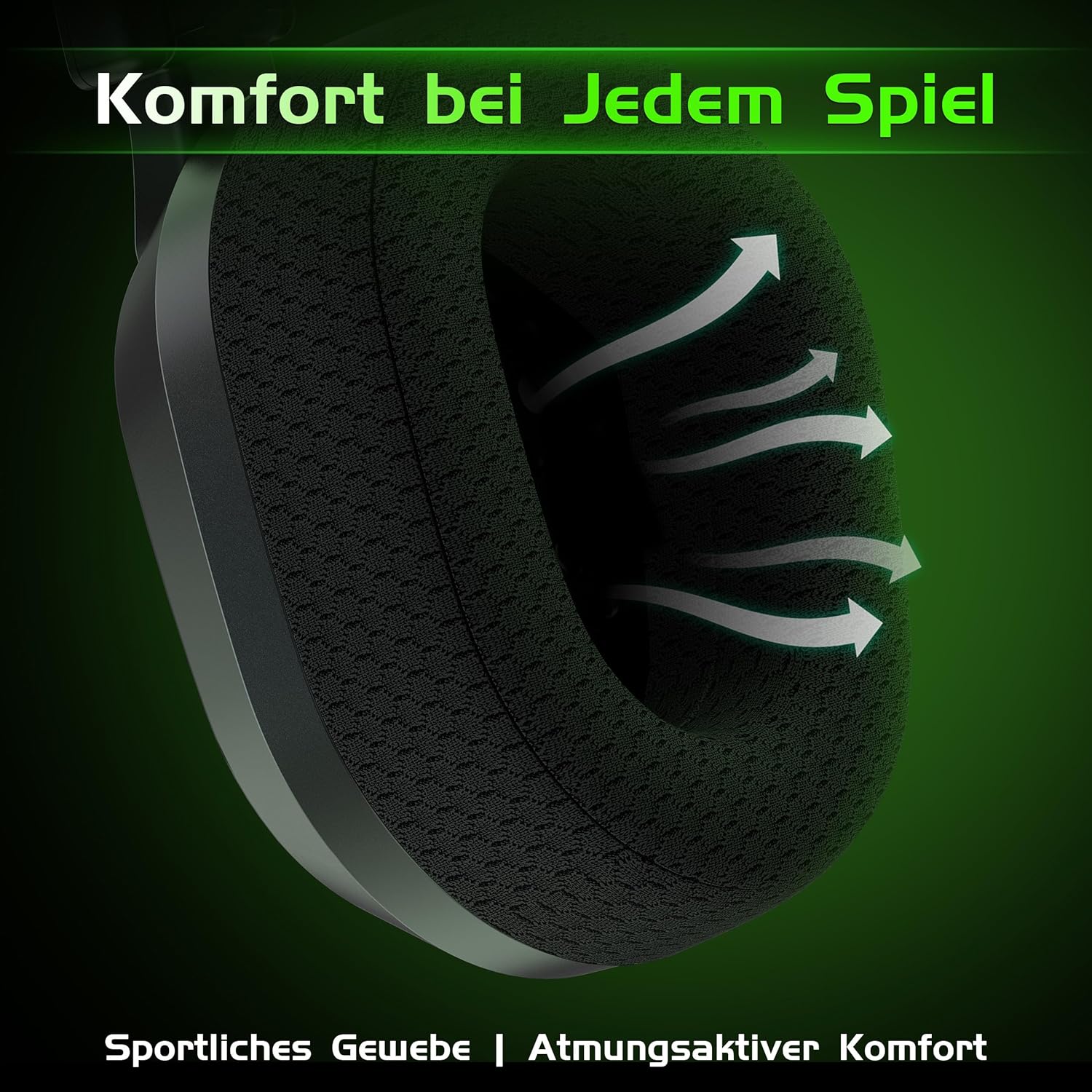 Thumbnail 6 de Gvyugke Wireless Gaming Headset – kabellos, 2,4 GHz & Bluetooth 5.4, 50 mm Treiber, Noise-Cancelling Mikrofon