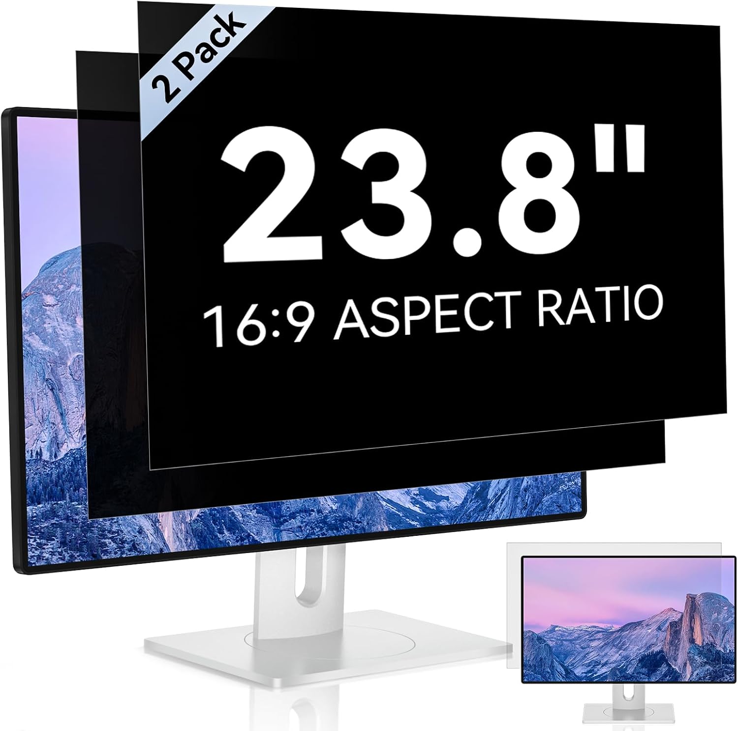 Detalle de Mamol 23.8-Inch Privacy Screen Filter, 16:9 Reversible, 2-Pack