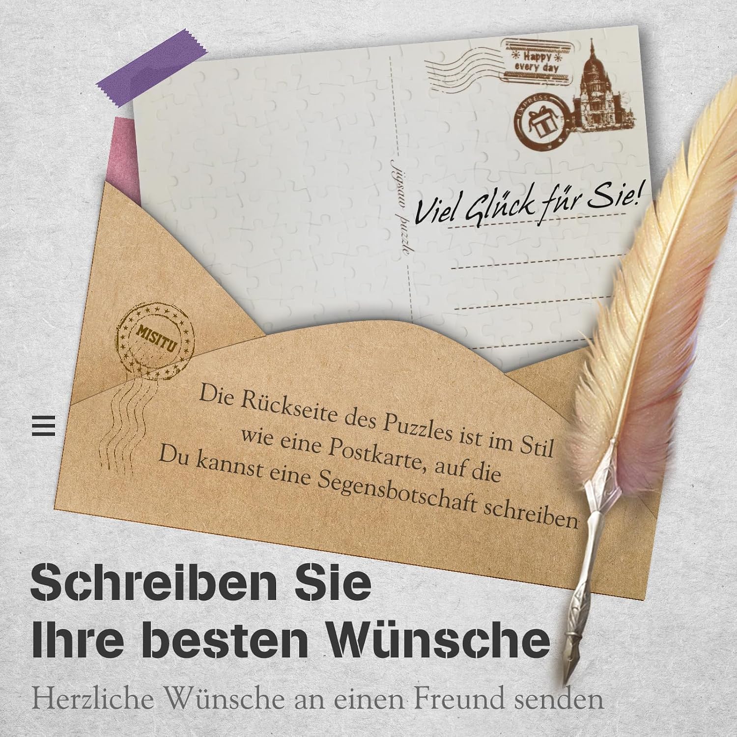 Thumbnail 5 de MISITU Mini-Puzzles 3er-Pack mit 150 Teilen
