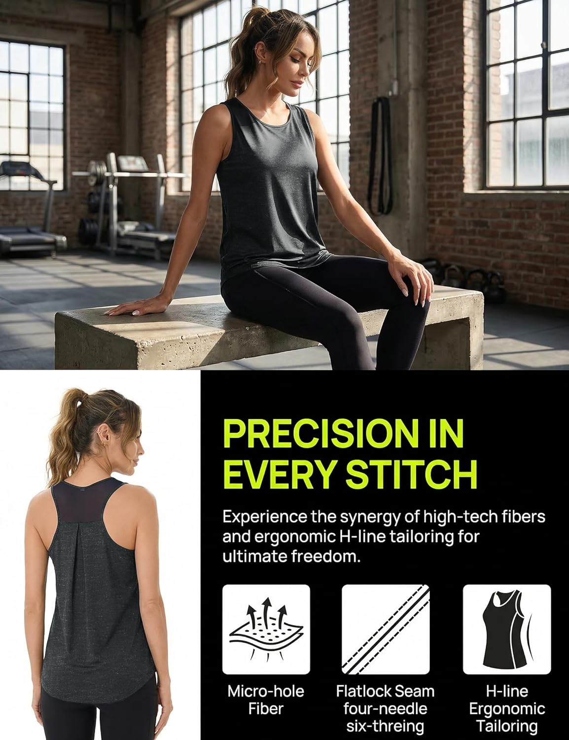 Thumbnail 3 de Terecey débardeur de sport femme sans manches à dos en maille