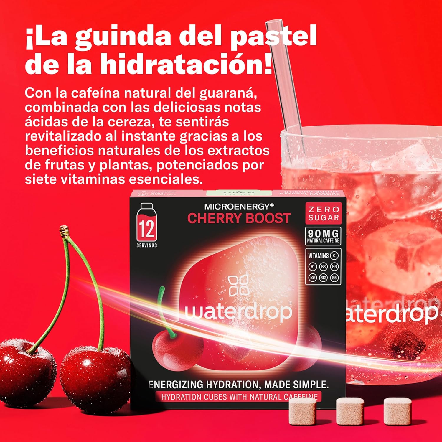 Thumbnail 2 de waterdrop® Microdrink Energy Drink 90mg Cafeína Cereza 🍒