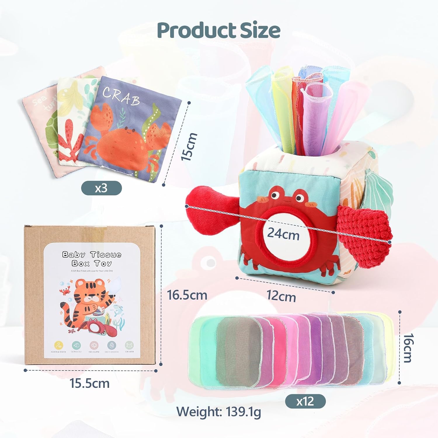 Thumbnail 5 de Wooden Teether tissue box toy 6-12 months