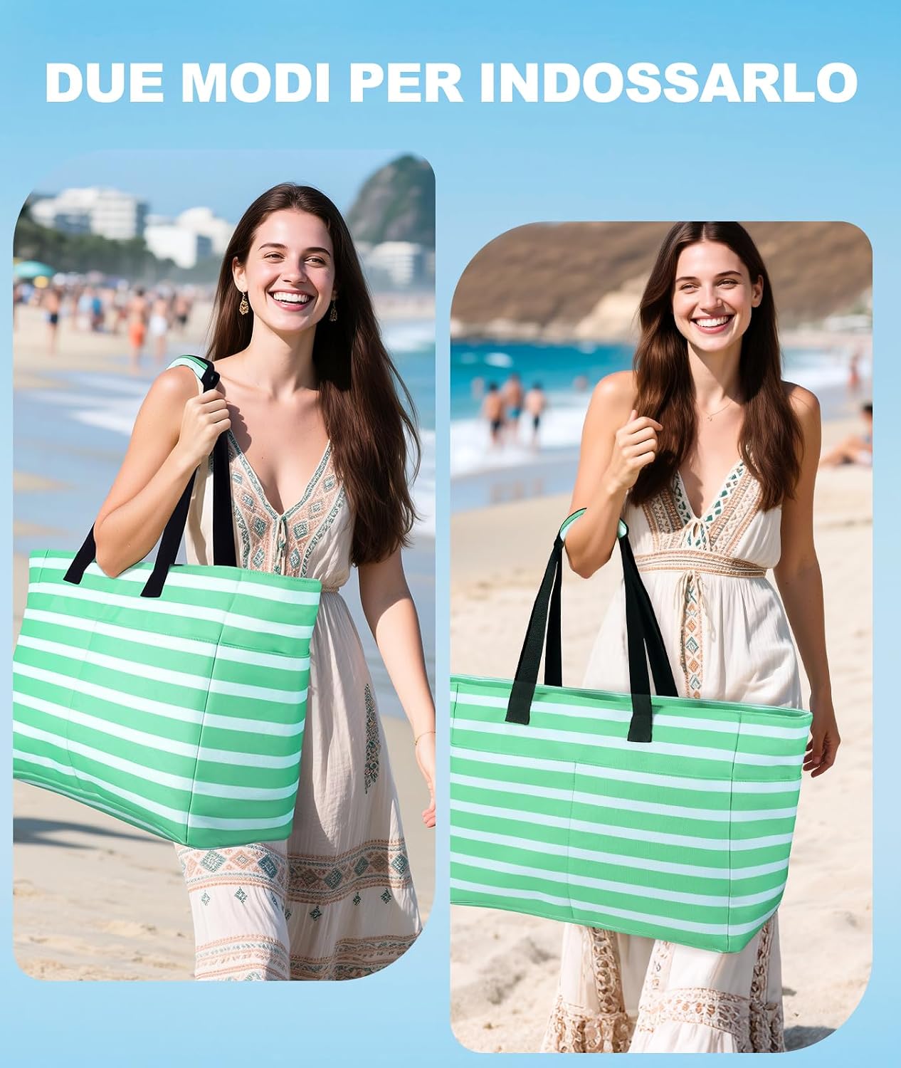 Thumbnail 6 de ISEYOU Borsa Mare Grande XXL Famiglia: ampia capienza, impermeabile e pieghevole