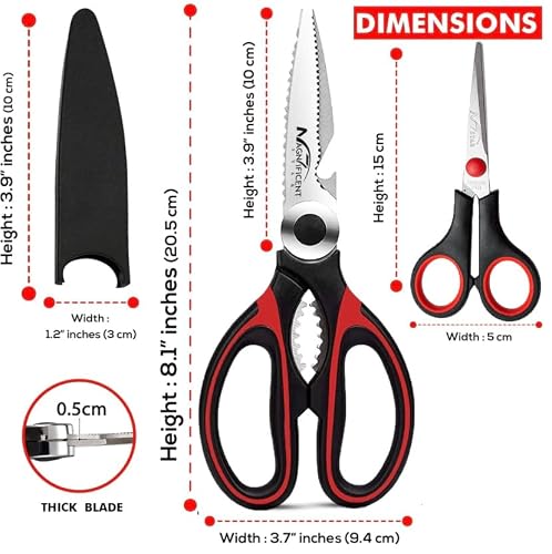 Thumbnail 3 de MAGNIFICENT 7 STAR: forbici da cucina con copertura, impugnatura morbida e funzione multifunzionale