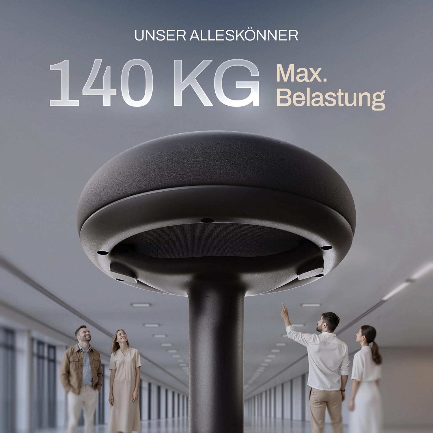 Thumbnail 5 de Wohnperle Bürohocker ergonomisch 2in1 höhenverstellbar
