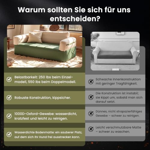 Thumbnail 7 de Ytaoeo Aufblasbares Camping Sofa mit Elektropumpe (Doppel, 172x85x82 cm) – komfortabel draußen entspannen