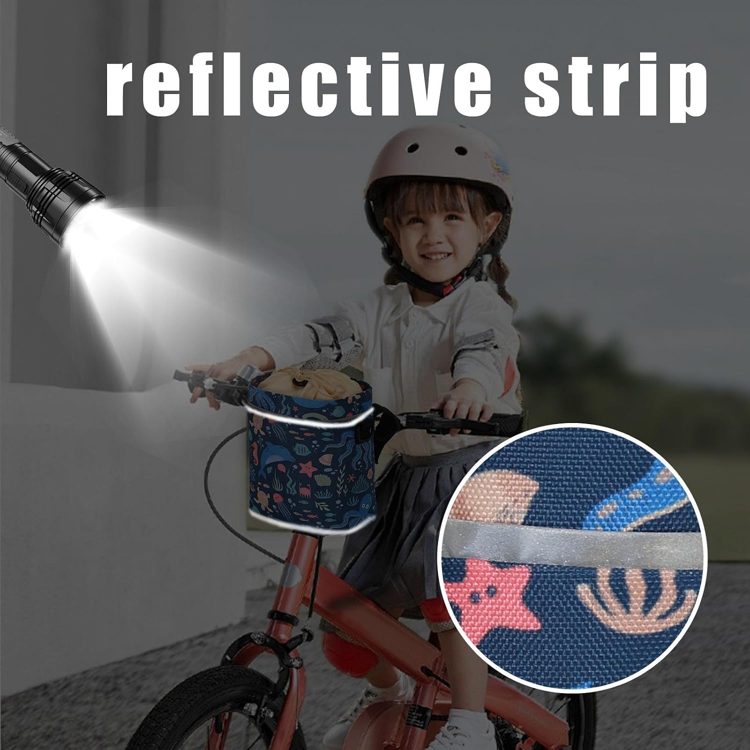 Thumbnail 4 de LOCAL LION Panier Velo Enfant avec Bandoulière Amovible – Sacoche de Guidon Colorée
