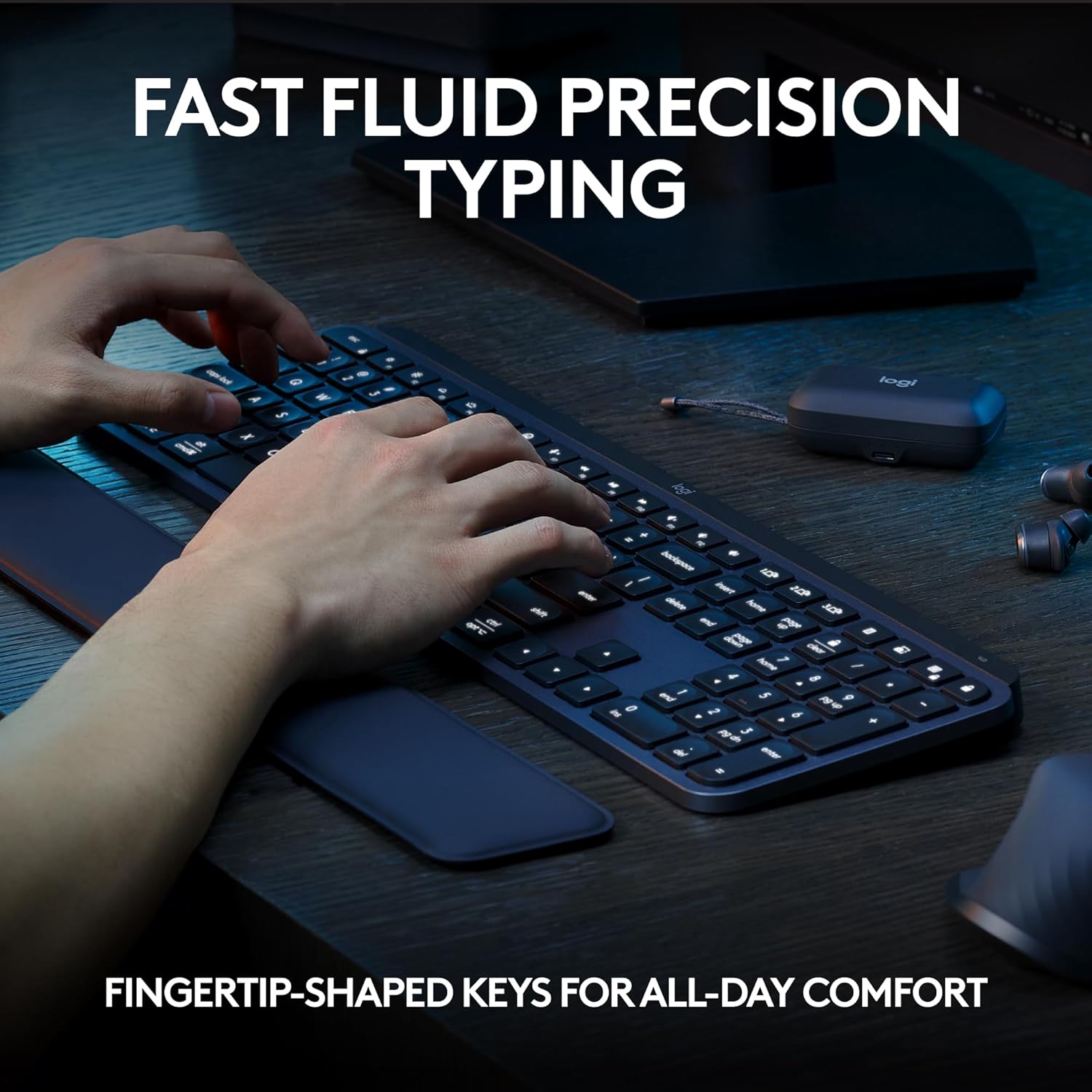 Detalle de Logitech MX Keys S Programmable Wireless Bluetooth Keyboard - Graphite