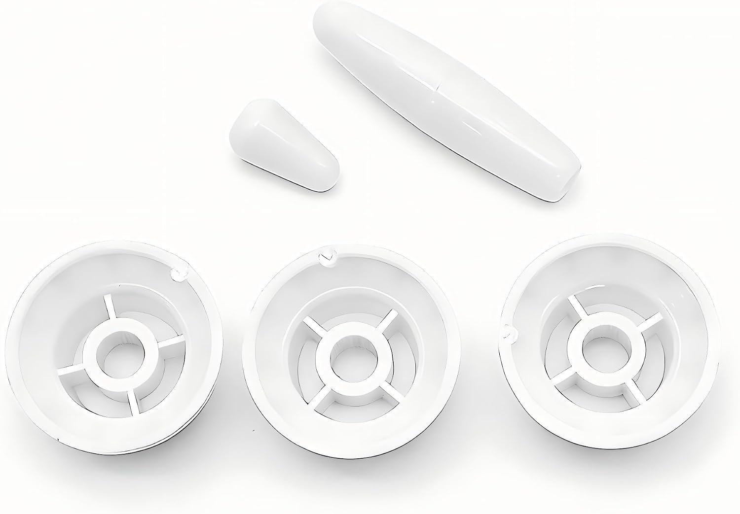 Detalle de VizEx Zevo VZ-017-White Guitar Hardware Set, White ABS with Tremolo Tip