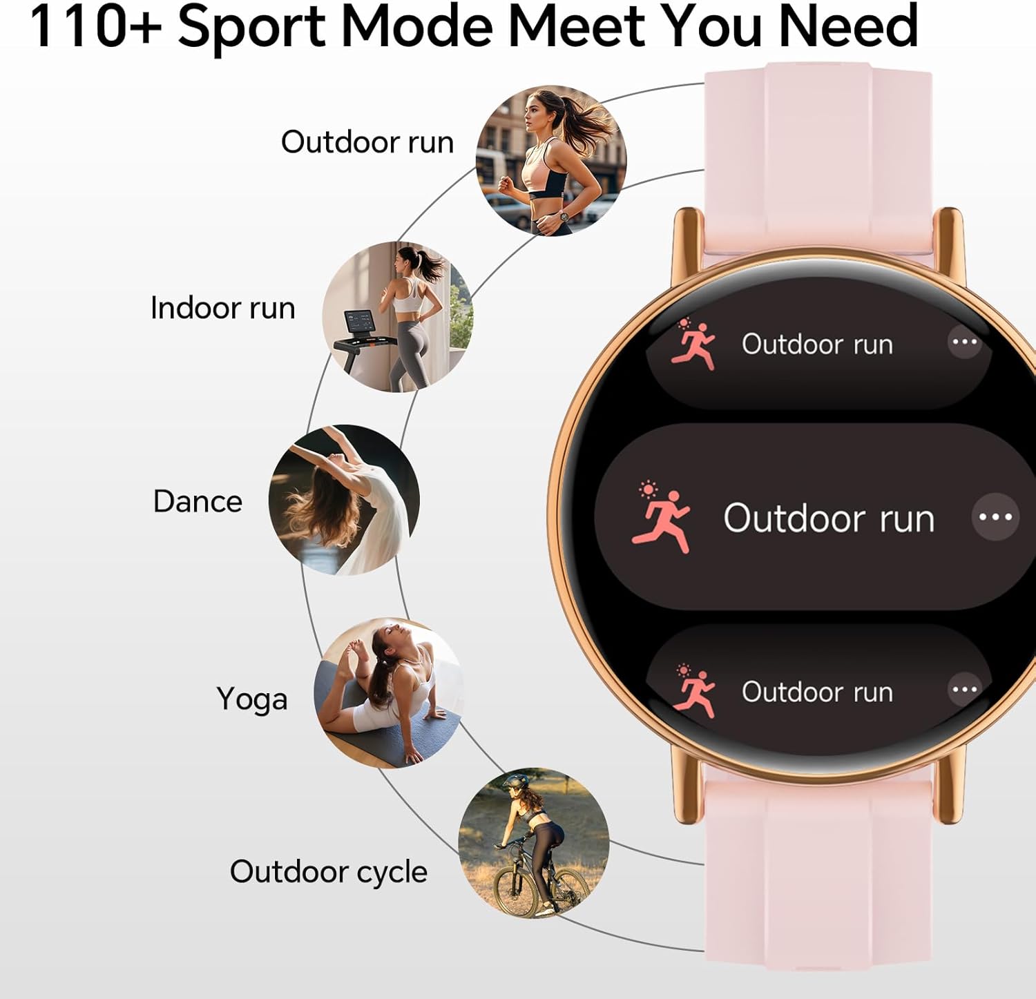 Thumbnail 3 de Round Smart Watch 43mm 1.27" HD, Heart Rate