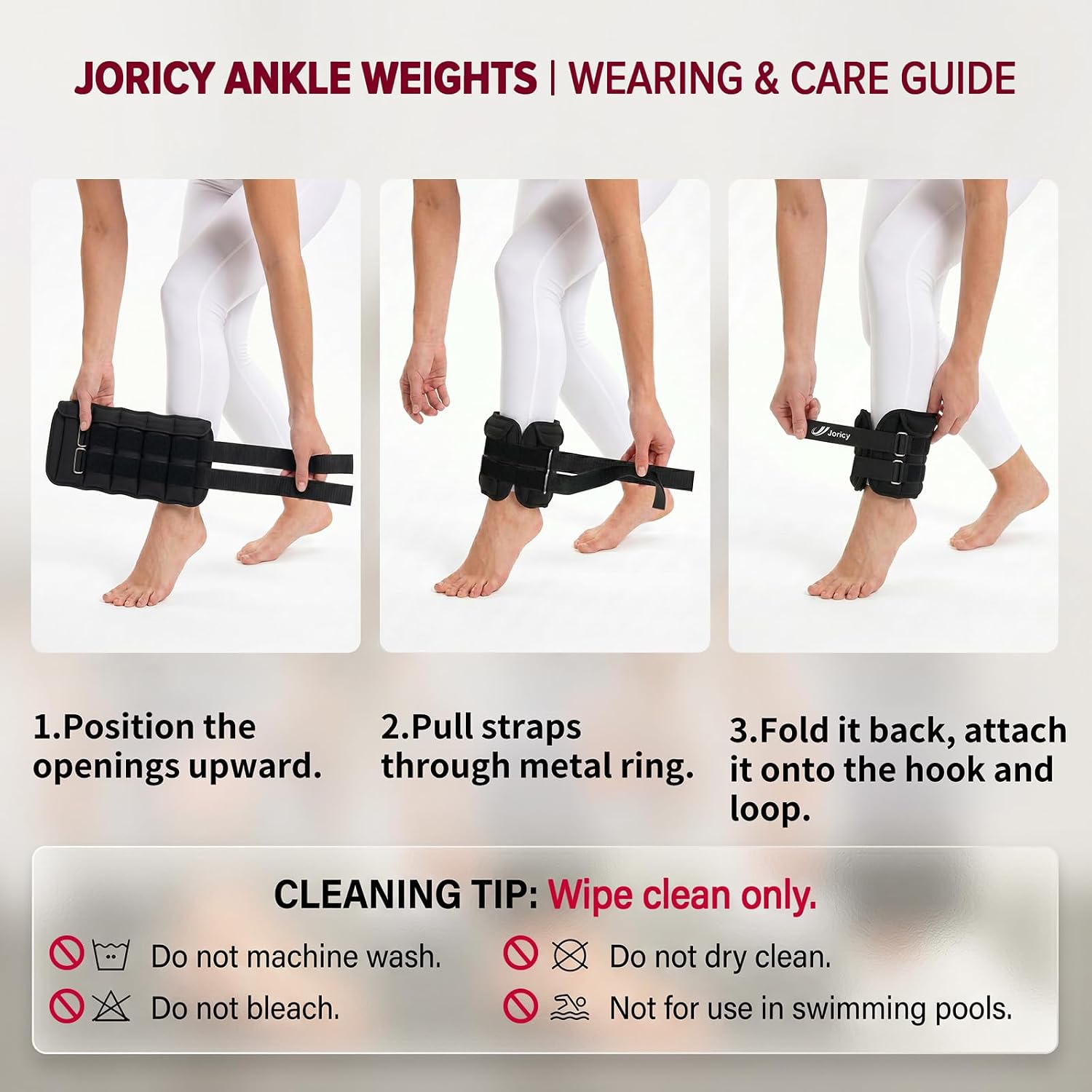 Thumbnail 6 de Adjustable Ankle Weights (1–20 lbs) Pair for Women & Men with Removable Inserts