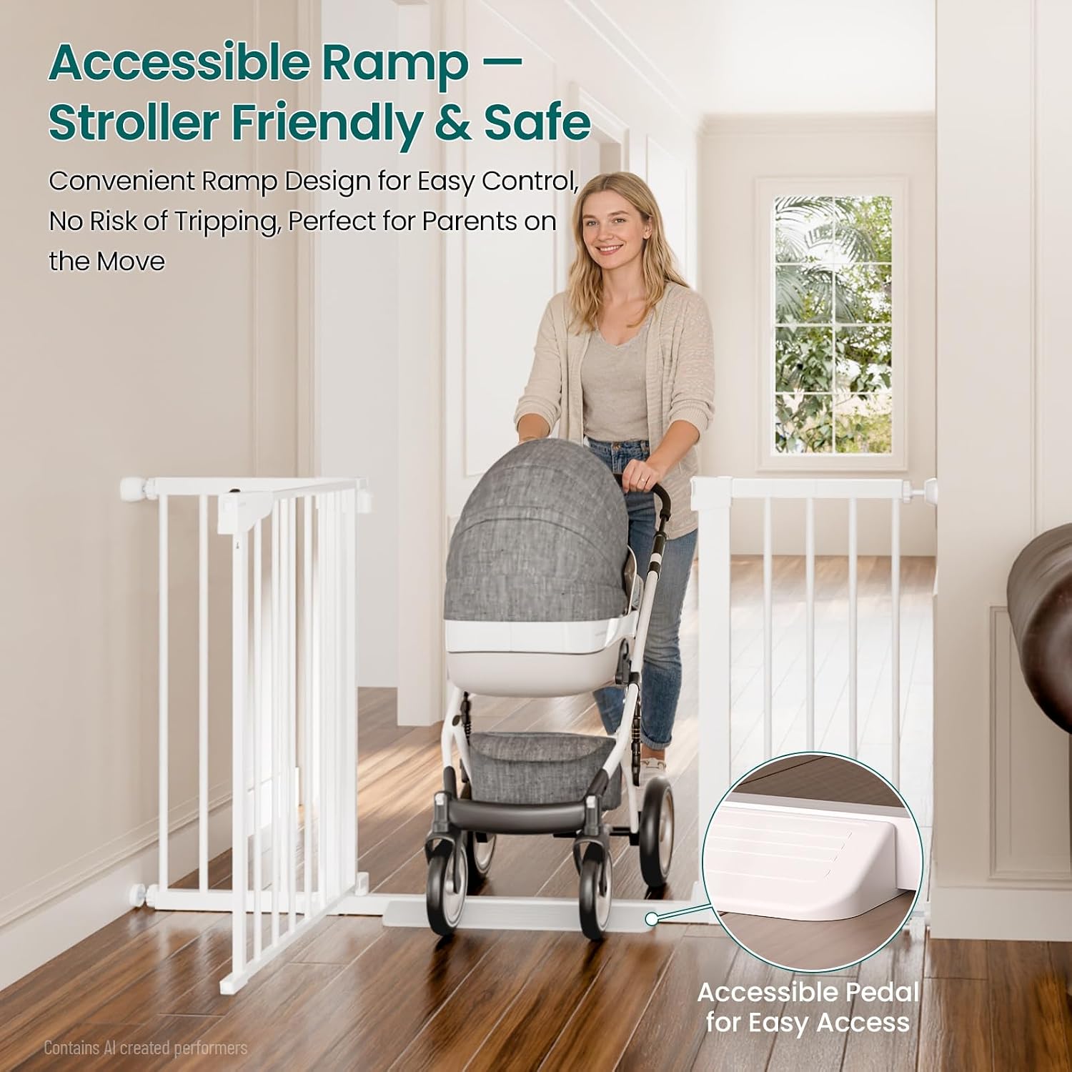 Thumbnail 5 de Cumbor S7V2 Extra-Wide Baby Gate, 30–54-Inch, Auto-Close, Dual Lock