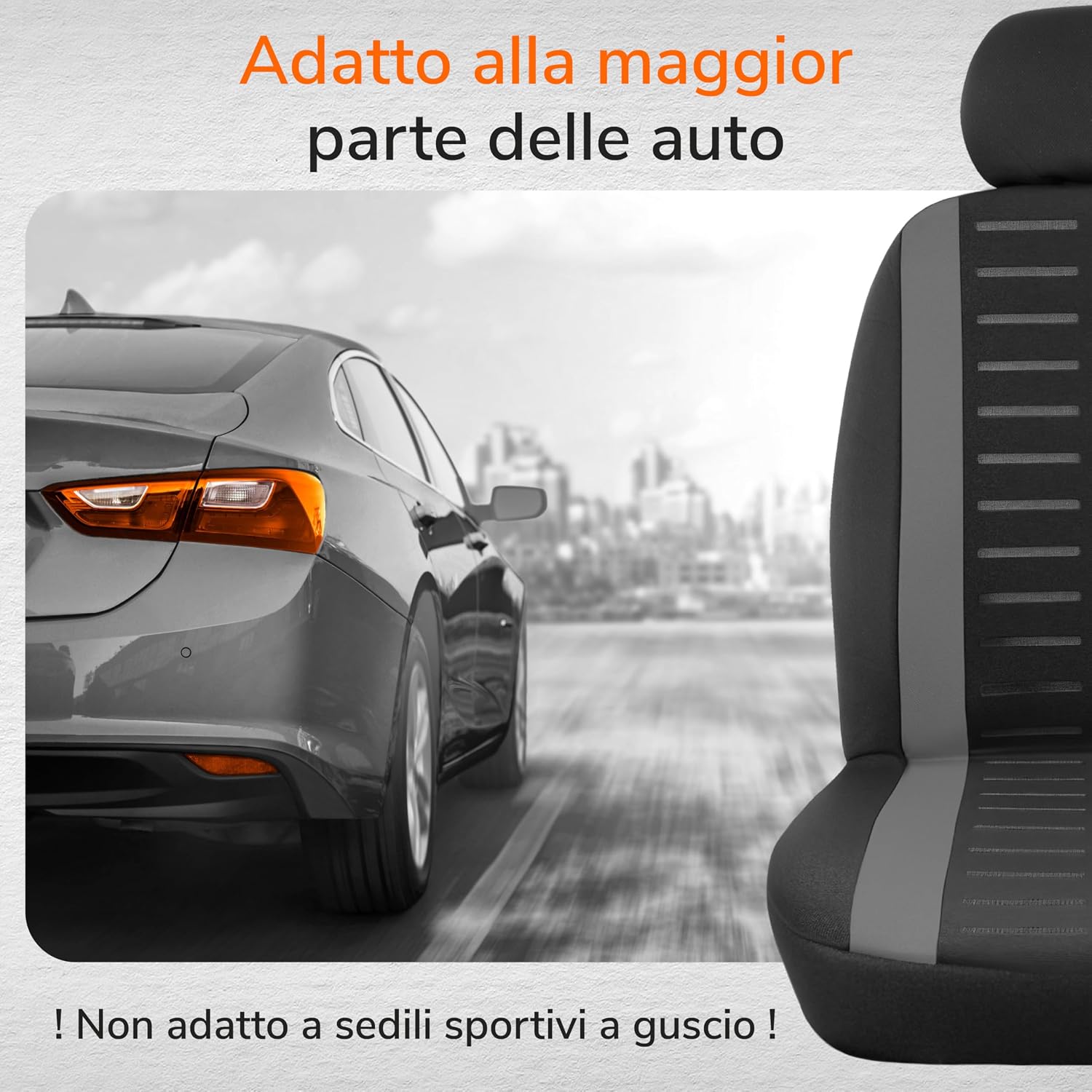 Thumbnail 4 de Upgrade4cars Coprisedili Anteriore 2026 Grigio