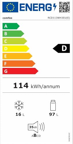 Thumbnail 10 de COMFEE RCD113WH3EU — Réfrigérateur 1 porte avec tiroir, 113 L, blanc