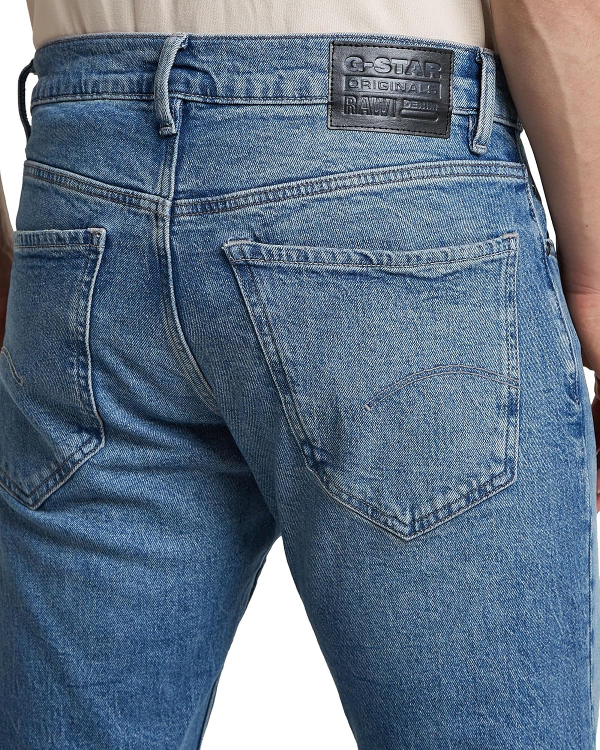 Detalle de G-Star RAW Herren Jeans Mosa Straight Jeans – zeitlose Gerade Passform