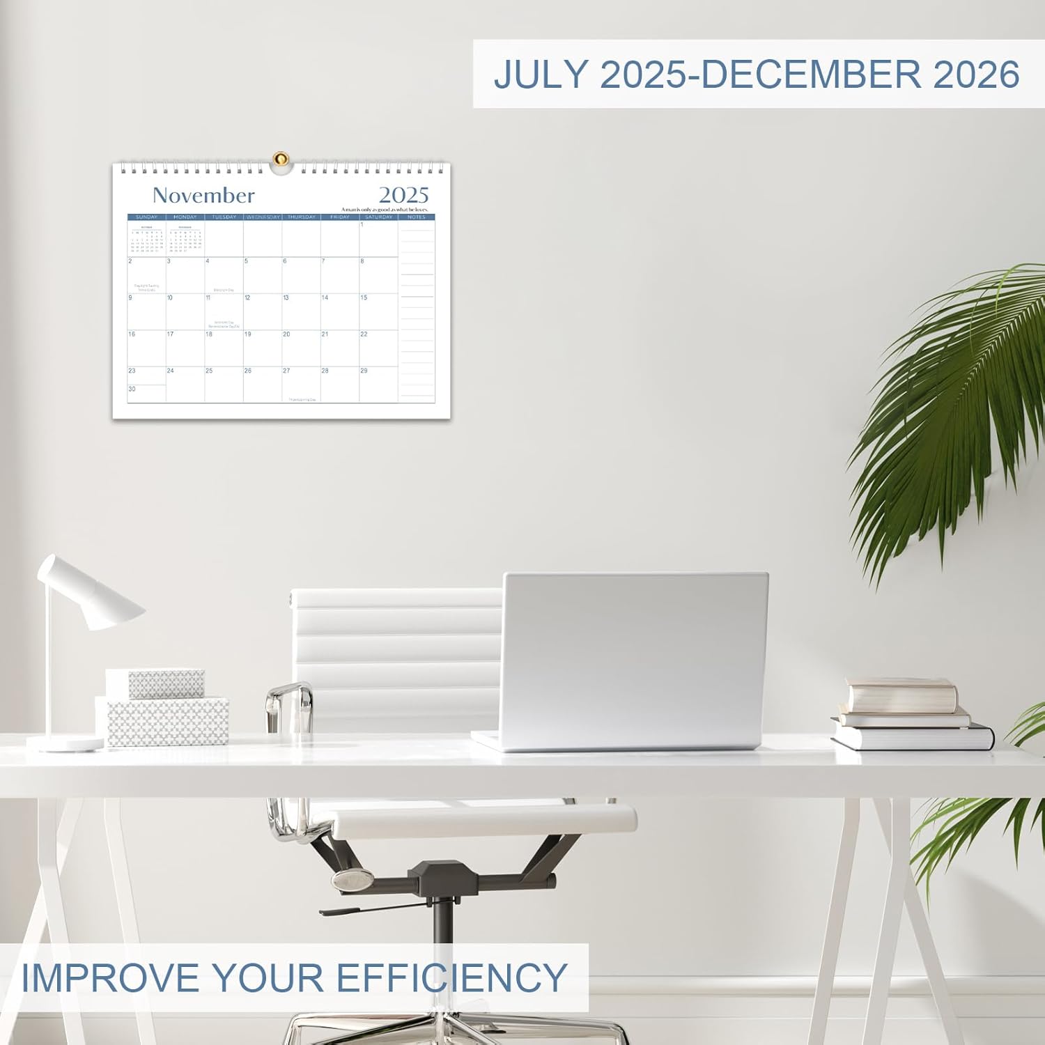 Detalle de Gannyfer 2026 Wall Calendar 18‑Month Planner 📅