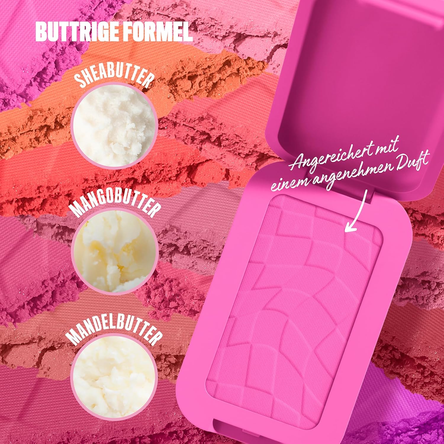 Detalle de NYX Professional Makeup Buttermelt Blush 01 My Butta Half – cremige Textur mit Shea‑, Mandel- und Mangobutter